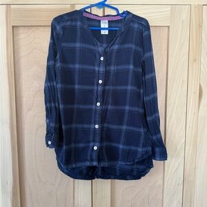 Carter's Dark Blue Plaid Shirt